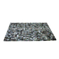 Preto madrepérola Placemat com mosaico shell